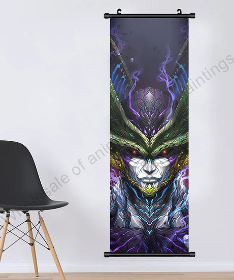 Dragon Ball Z Hanging Canvas Scroll – Goku, Vegeta & Frieza Anime Wall Art