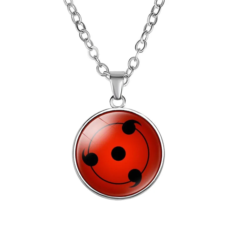 Anime Sharingan Eye Necklace – Uchiha Kakashi Mangekyou Pendant & Goth Choker 7