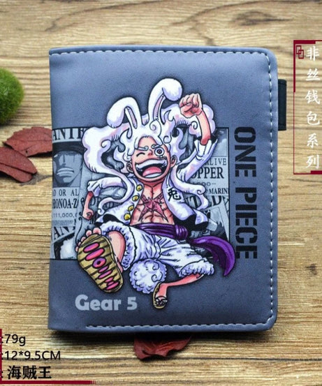 one piece anime peripheral wallet card bag with zipper coin wallet id passport bag cartoon mens one piece figure birthday gift