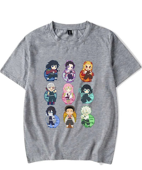 New Fashion Demon Slayer T Shirt Funny Anime Print T Shirt Anime Graphic Tee Shirt Unisex Casual Plus Size Tops