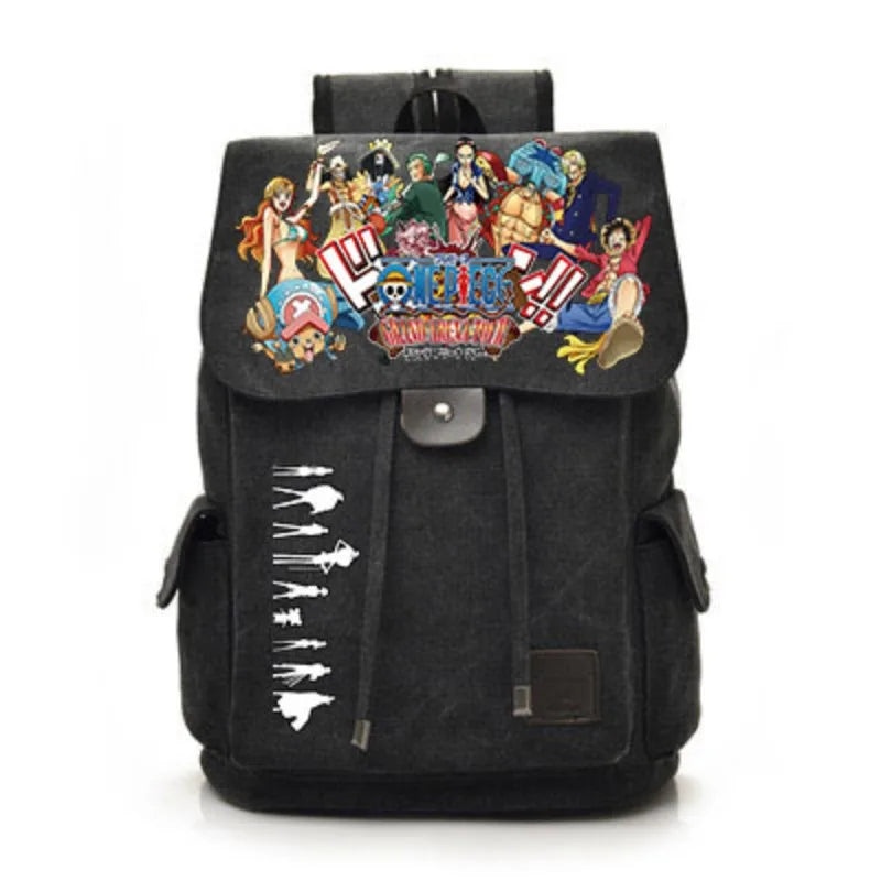 One Piece Anime Backpack Cosplay Luffy Unisex Students School Bag Large Capacity Bookbag Laptop Travel Rucksack Outdoor Bag
