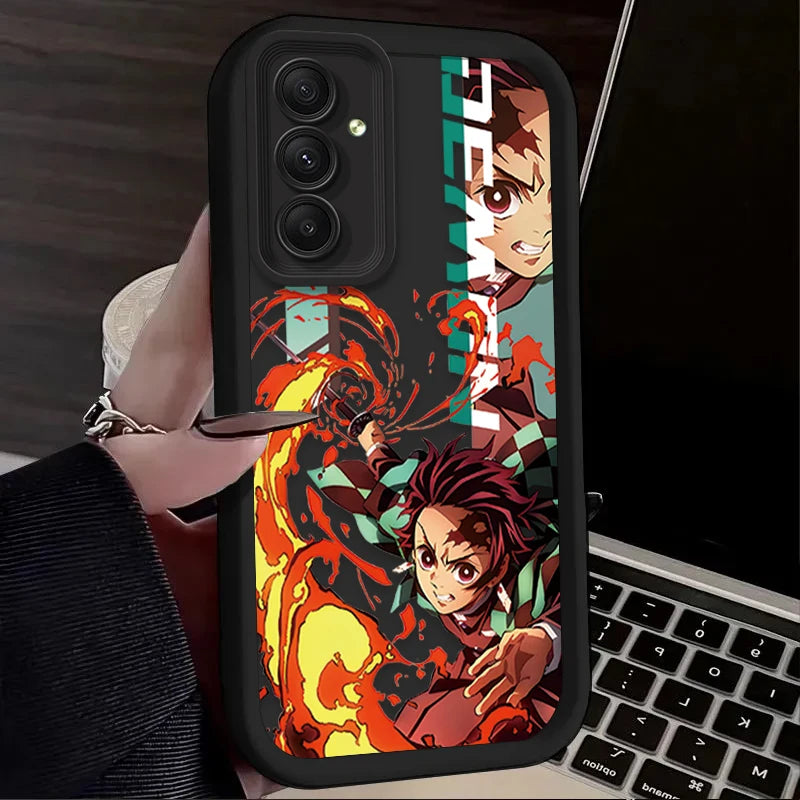 Anime Demon Slayer Phone Case For Samsung Galaxy A14 A15 S21 S22 S23 S24 FE Plus Ultra A25 A35 A52 A53 A54 A55 5G Cover