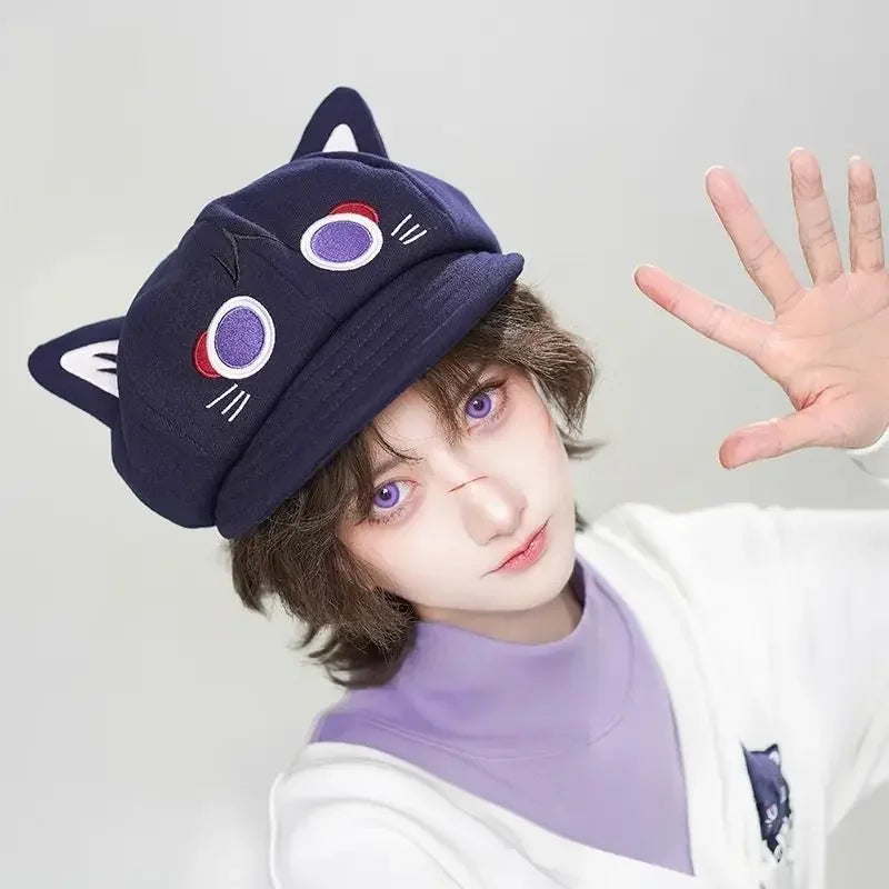 Cute Cat Berets hat for Women Sunsyea Genshin Impact Merch MiHoYo Original Wanderer Fairy Tale Cosplay Cat Hat