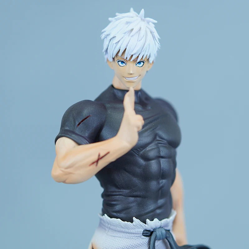 23cm Jujutsu Kaisen Satoru Gojo Action Figure Exquisite Three Head Statue PVC Anime Collectible Model Toy Desktop Ornament Gift