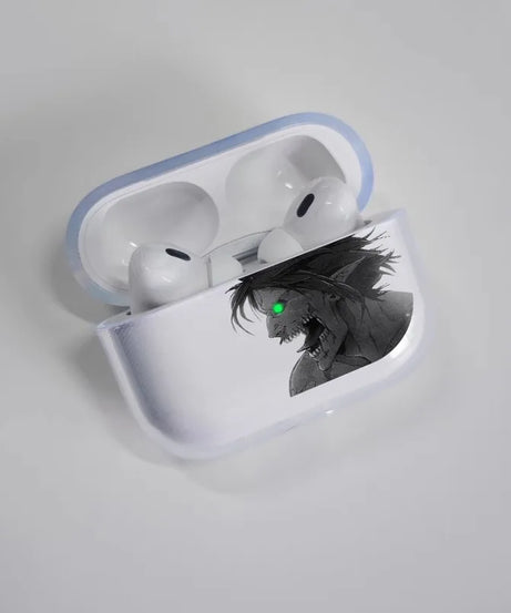 New Attack on Titan Eren Soft Case for AirPods 1 2 Pro 3 4 Wirless Bluetooth Headphone Cover Transparent Earphone Shell for Pro2