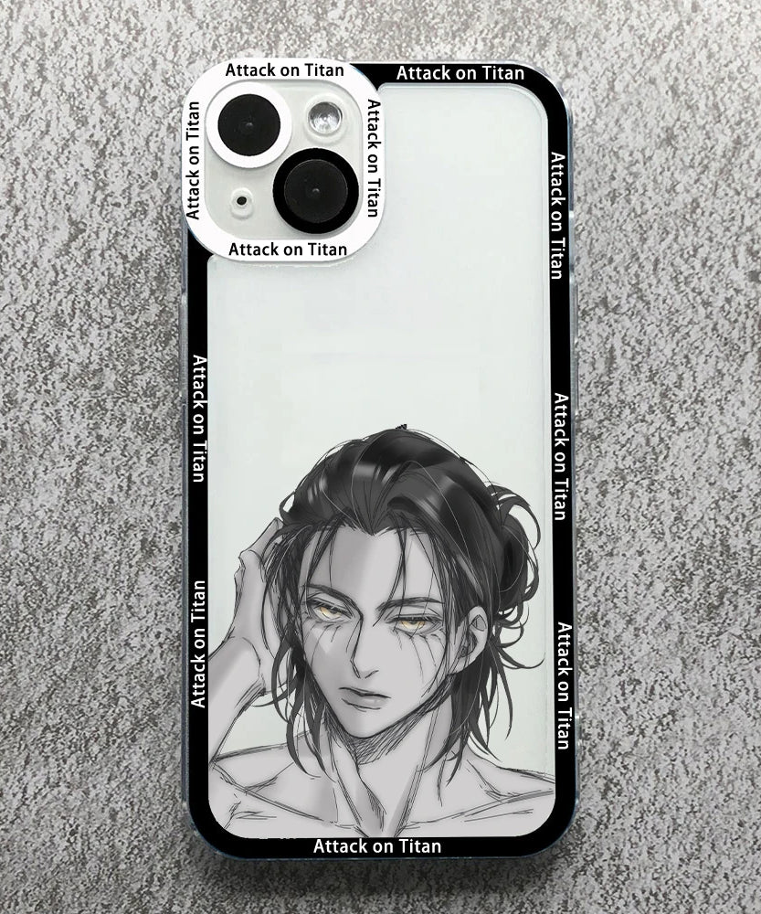 Anime Attack On Titan Phone Case For iPhone 17 16 15 14 13 12 11 Pro Max 17AIR 16Plus Clear Angel eyes Soft Silicone bumper Case