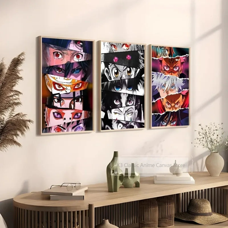 Anime Eyes Art Poster — Modern Wall Print 3