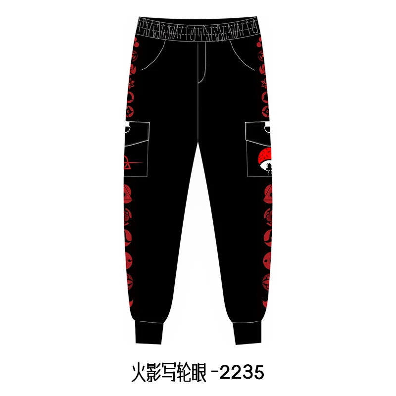 New Anime Peripherals Casual Pants Uzumaki Naruto Uchiha Sasuke Uchiha Itachi Hatake Kakashi Sweatpants Trousers Slacks Overalls