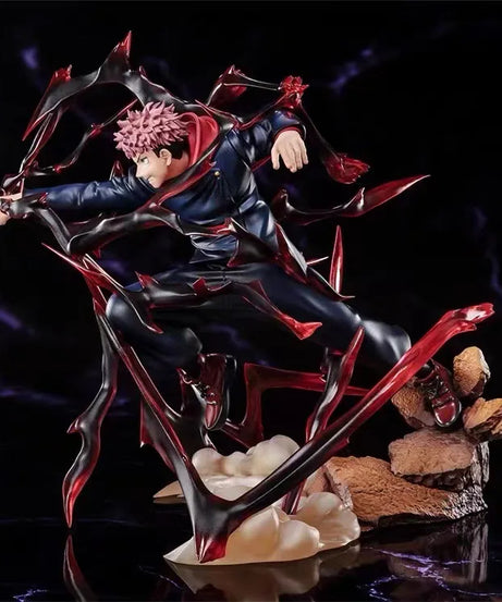 19cm Jujutsu Kaisen Itadori Yuji black flash action figure collection toys Christmas gift doll with box