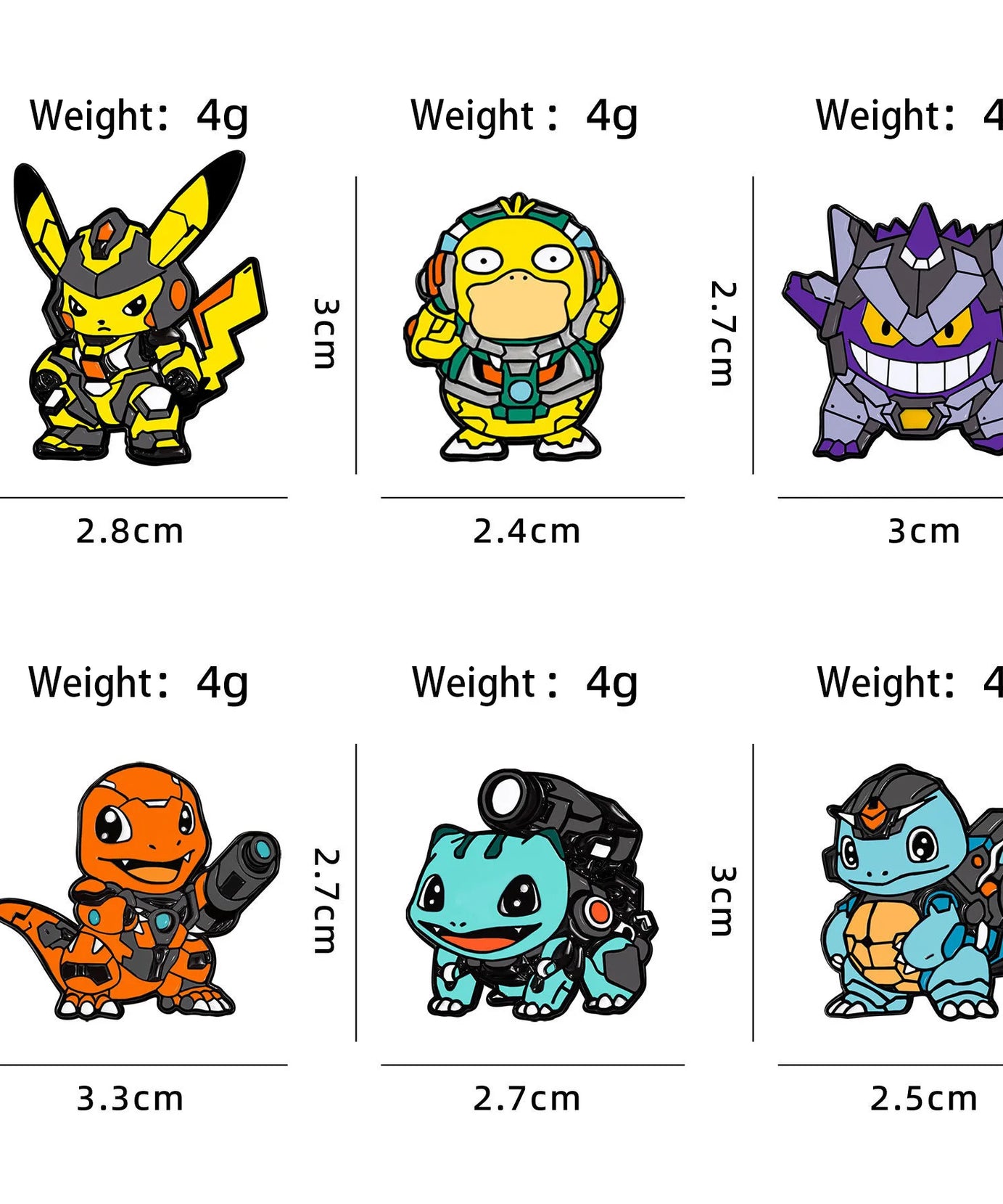 Anime Pokemon Enamel Pins Pikachu Squirtle Gengar Funny Cosplay Brooches Badges Lapel Pin Collection for Fans Accessory