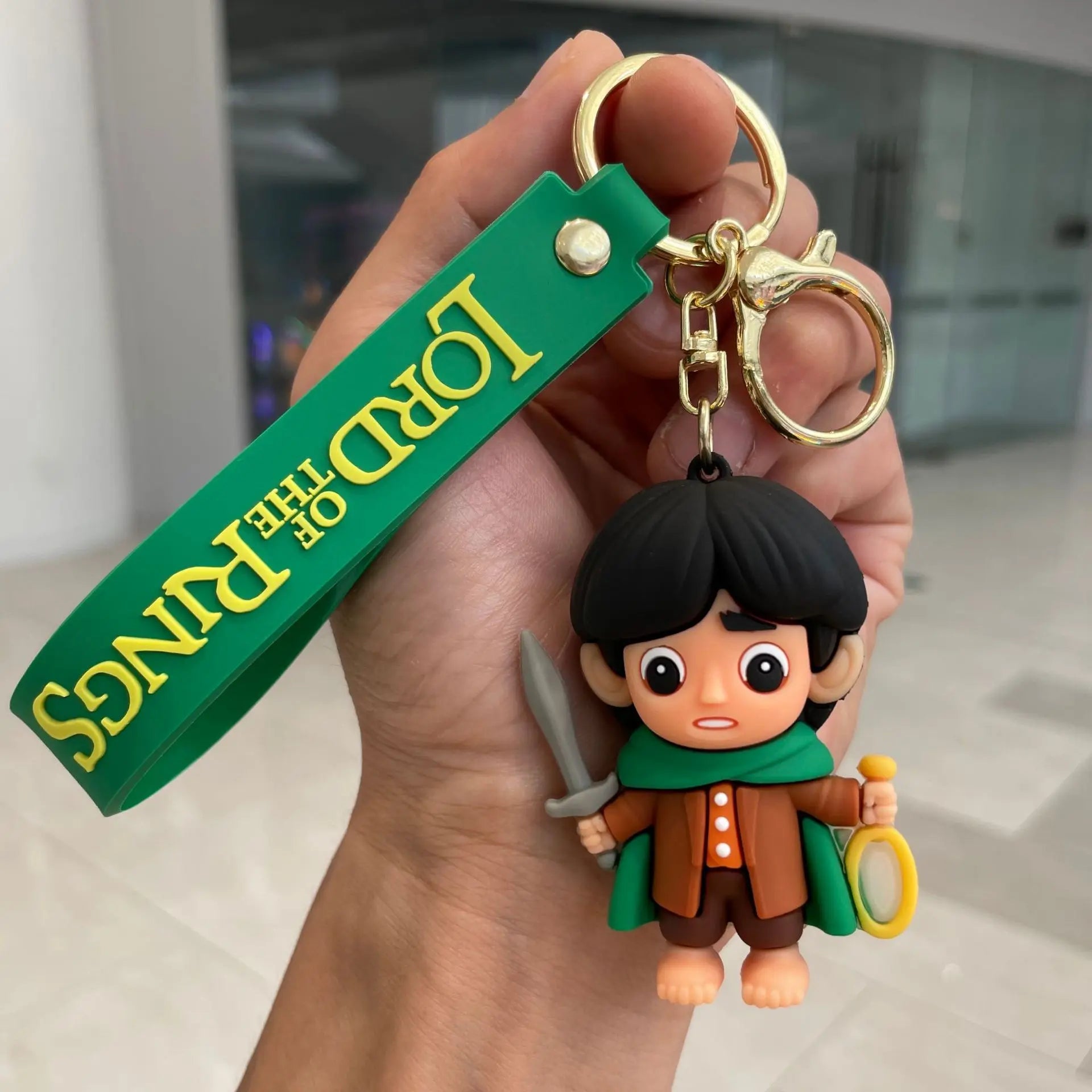 Movie Lord Rings Keychain Anime Doll Figure Car Keyring PVC Doll Pendent Bag Jewelry Accessories Toy Kid Xmas Decora Gift