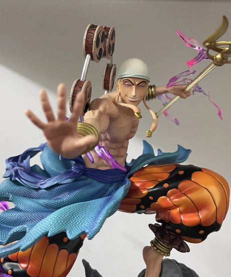 One Piece Jt Enel 28cm Figure Thunder God GK PVC Full Spray Paint Exquisite Statue Anime Model Toy Desktop Deco Collectible Gift