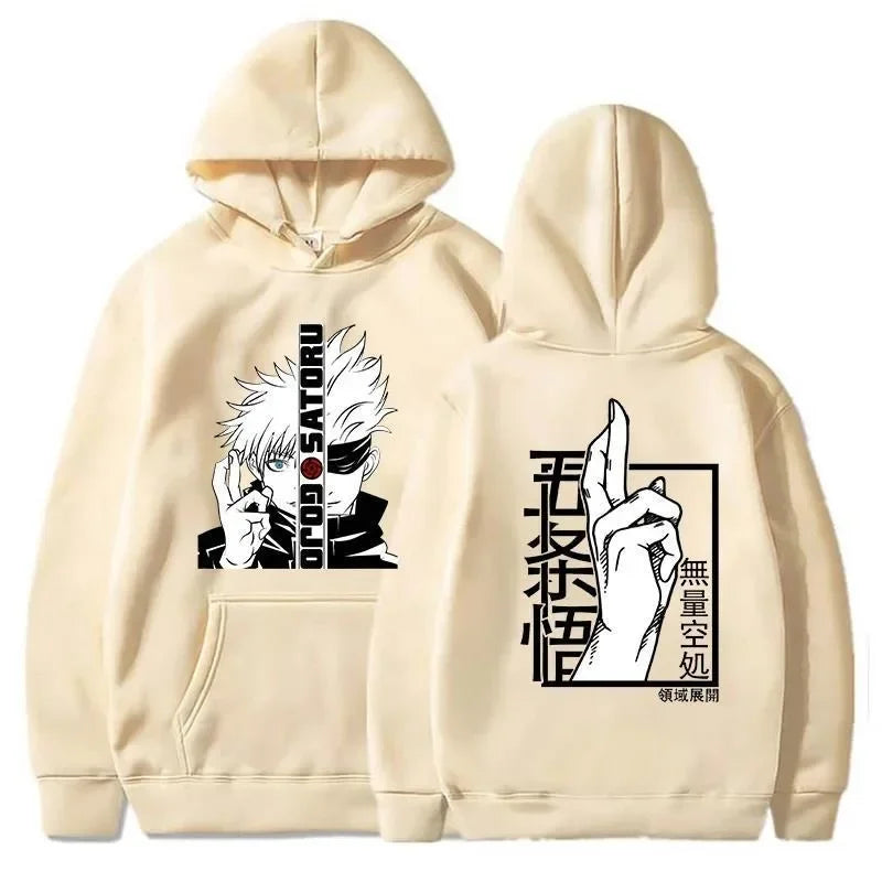 Anime Jujutsu Kaisen Gojo Satoru Graphic Hoodie – Unisex Pullover Sweatshirt 2