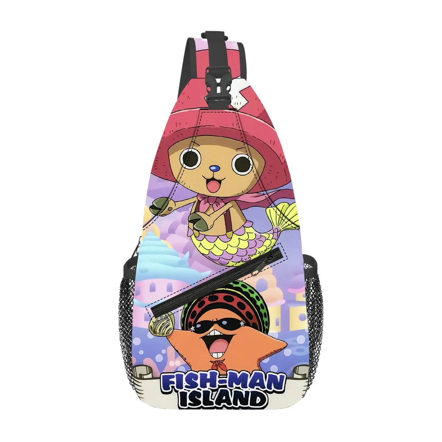 New One Piece Animation Peripheral Kawaii Chopper Portable Large Capacity Crossbody Bag Cute Creative Waist Bag Gift Wholesale
