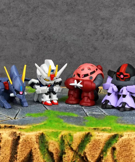 Gundam Gashapon Toys Sitting Posture Waiting Styling Series 2 Anime Figures Dom Strike PVC Model Decoration