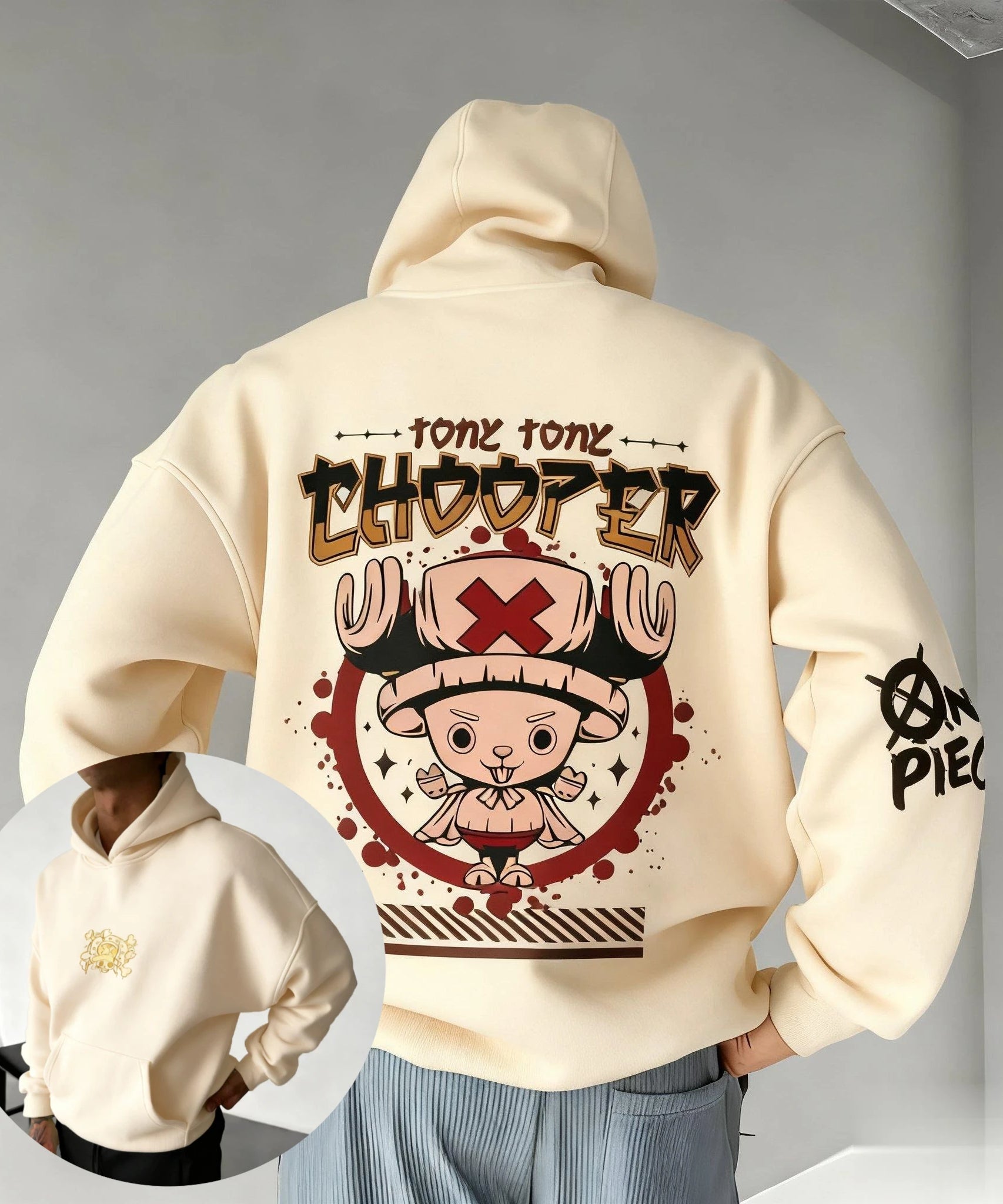 One Piece Anime Chopper Pullover Hoodie Men Women Autumn Winter Trendy Streetwear Casual Graphic Print Cosplay Hooded Sweatshirt