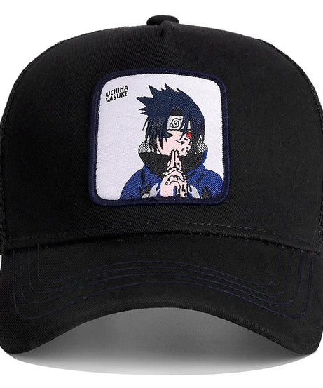 New Naruto Uchiha Summer Travel Peaked Men's Embroidery Hip-Hop Style Sun Visor Adjustable Trucker Mesh Cap Festive Gift