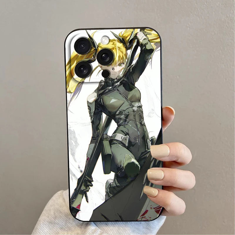 Anime K-Kaiju No. 8 Cool For iPhone 15 14 13 12 11 XS XR X 8 7 SE Pro Max Plus Mini Black Soft Phone Case