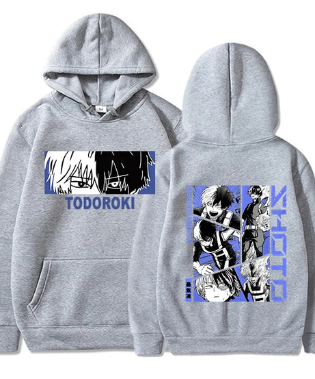 New Fashion Todoroki Shoto Pullover Long Sleeve Sports Hoodie Women Men Anime Sweatshirt Pullover Tops