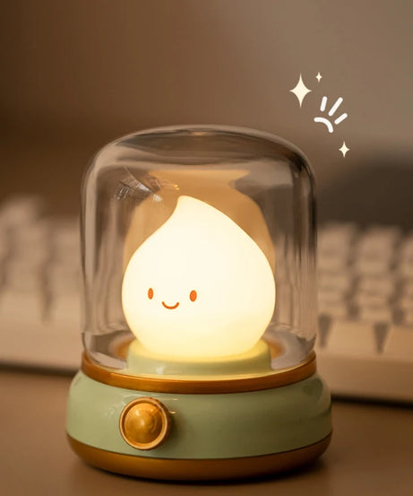 Mini Desktop LED Cute Night Lamp Creative USB Rechargeable Portable Cartoon Table Lamp For Coffee Bar Home Decor Hotel Bedroom