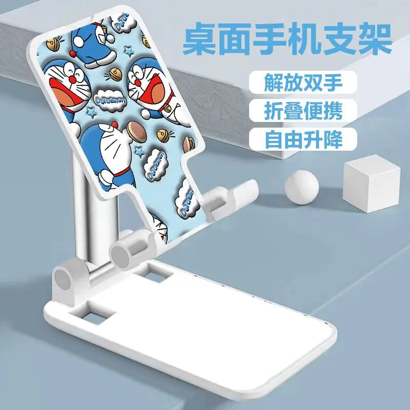 Doraemon mobile phone desktop stand cute personality portable folding lazy tablet telescopic universal holiday gift