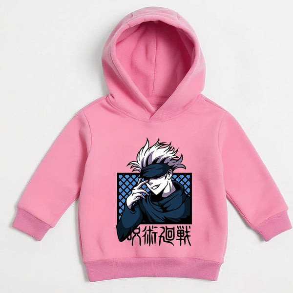 Jujutsu Kaisen Gojo Satoru Kids Graphic Fleece Hoodie Warm Autumn Sweatshirt