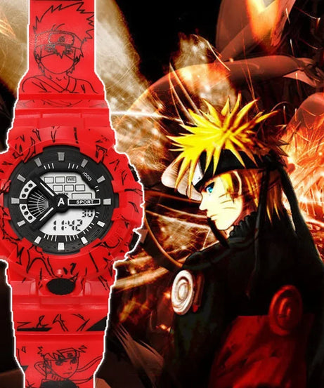 Naruto Kakashi Student Sport Watches Children's Watch Electronic WristWatch Waterproof Clock Digital Watch for Boys Girls Gift
