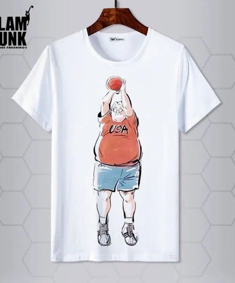 Slam Dunk T-shirt Sakuragi Hanamichi Akagi Haruko Rukawa Kaede Mitsui Hisashi Ryota anime basketball short-sleeved clothes gift
