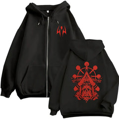 Jujutsu Kaisen Ryomen Sukuna Anime Zip-Up Hoodie – Harajuku Fleece Streetwear