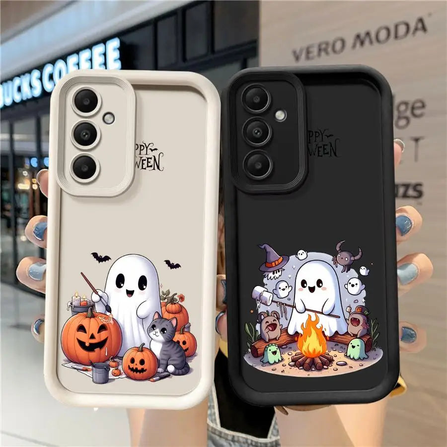 Case for Samsung A54 A52 A14 A53 A12 A13 A23 A71 A34 A51 A13 A33 A15 A32 A22 A55 A24 Phone Case Happy Halloween Ghost