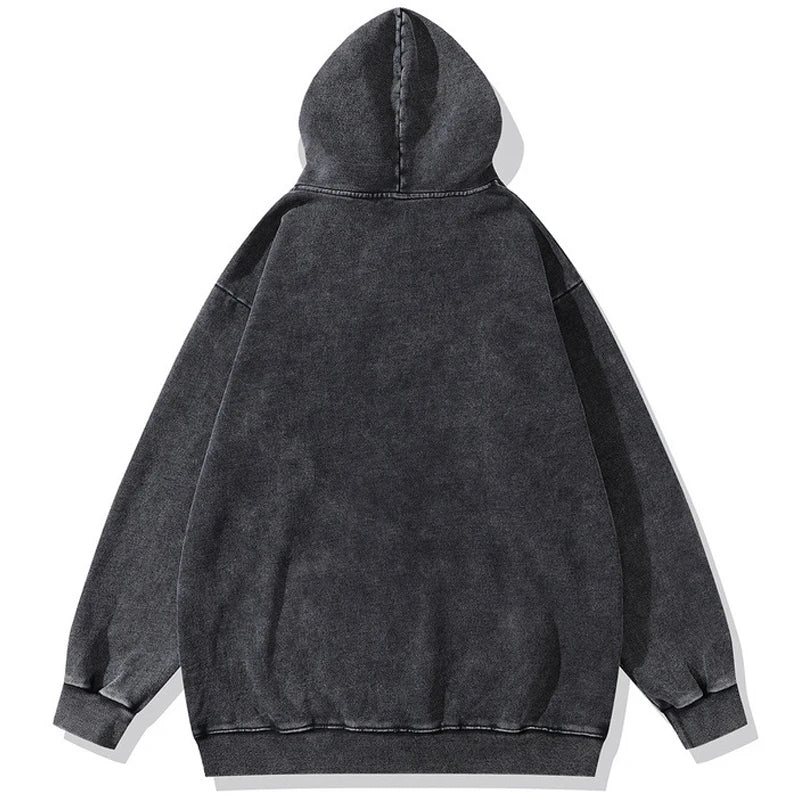Anime Naruto Washed Vintage Hoodie – 100% Cotton Heavyweight Streetwear Pullover for Men & Women 2