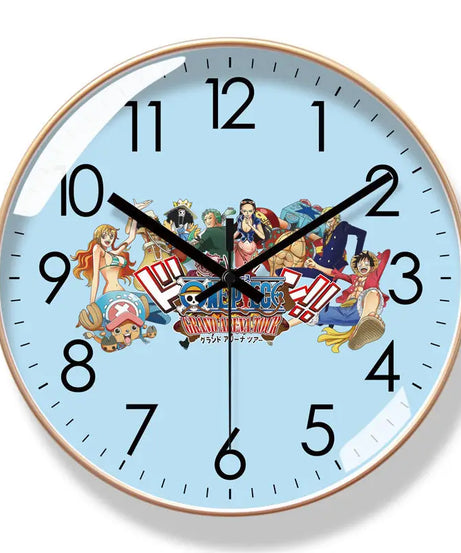 One Piece Wall Clock – Luffy, Zoro & Chopper Silent Quartz Anime Home Decor