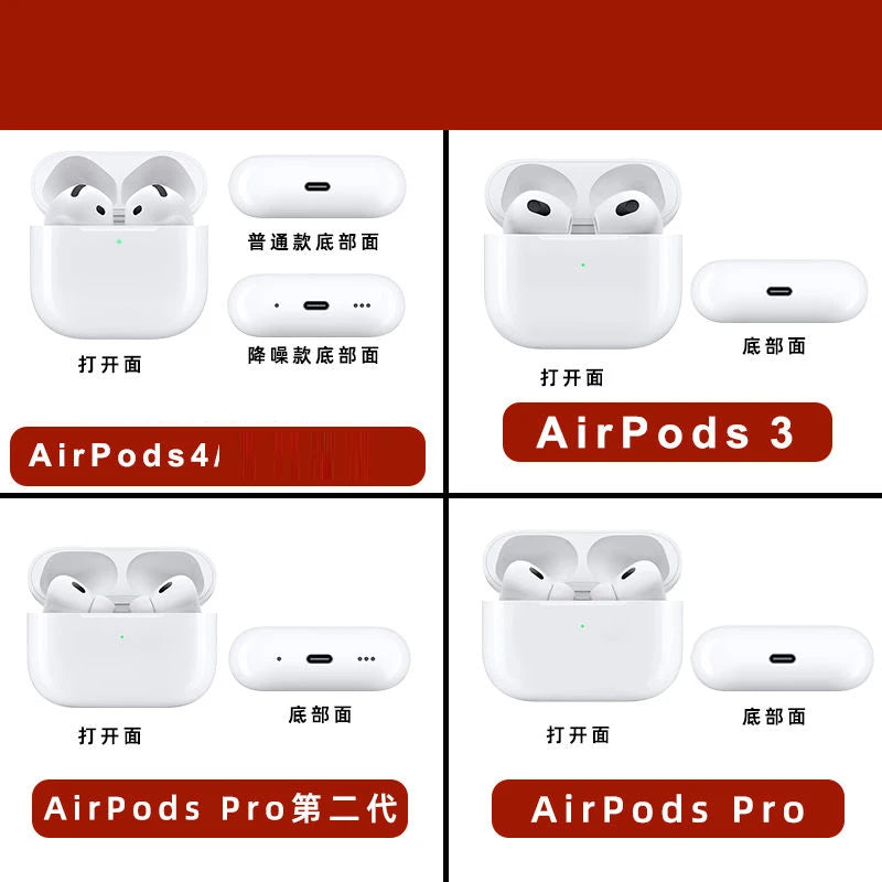 New For AirPods 4 Case Anime Soft Silicone Cover For AirPods 3 1 Pro2 Chainsaw Man power and meowy Earphone Charging Box