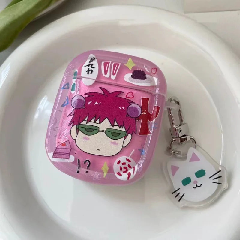 Anime Saiki Kusuo Creative Peripheral Apple Wireless Bluetooth Airpods Pro Generation 1 Headset Case Generation 2 Generation 3