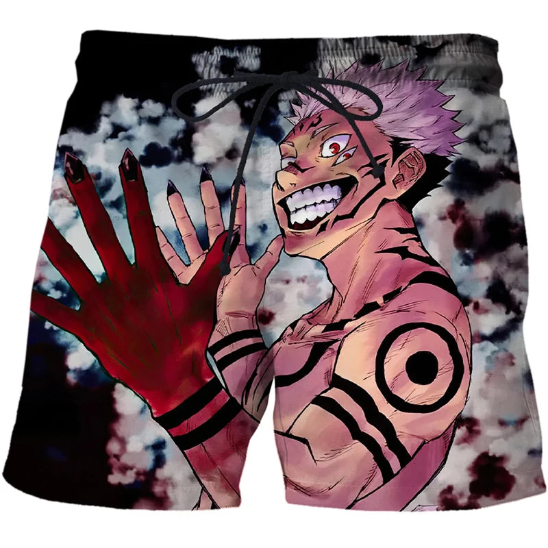 Anime Jujitsu Kaisen 3D Print Swim Shorts