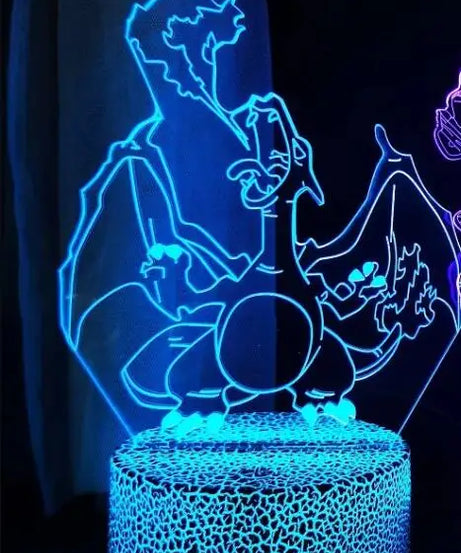 Pokemon Gengar Haunter Gastly 3D Lamp Anime LED Night Light USB Color Changing Luminaria Illusion Sleeping Table Lamps Kids Gift