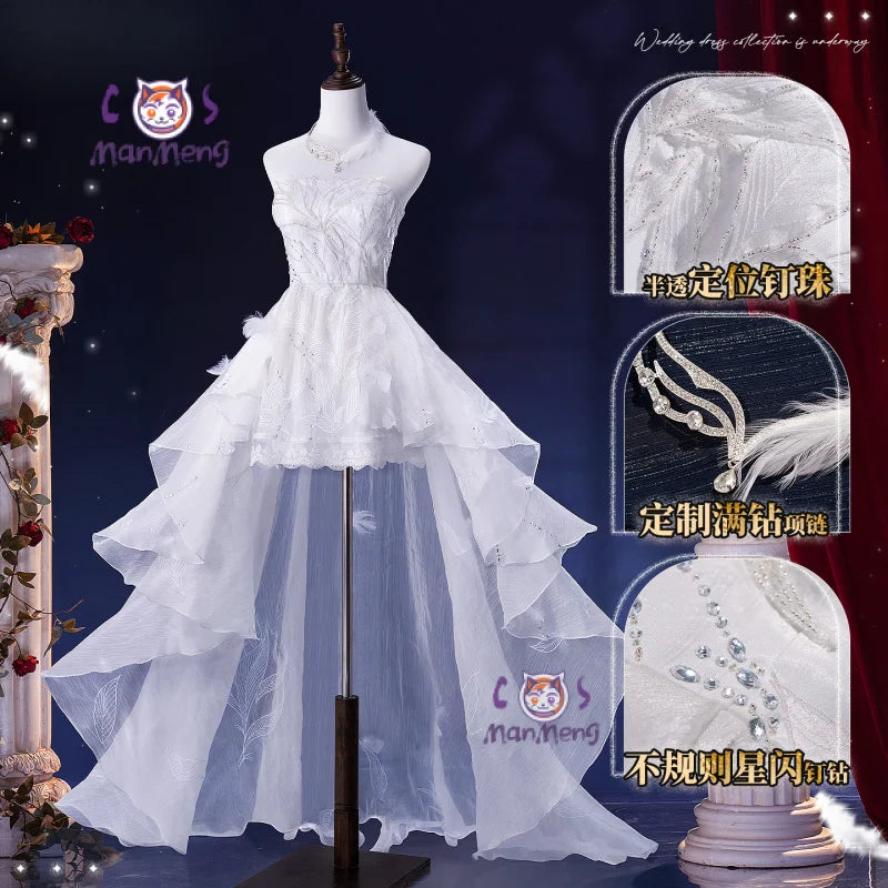Game Love and Deepspace Heroine MC Xavier Anime Cosplay New Women wedding dress uniform Zayne Rafayel Sylus Halloween Party suit
