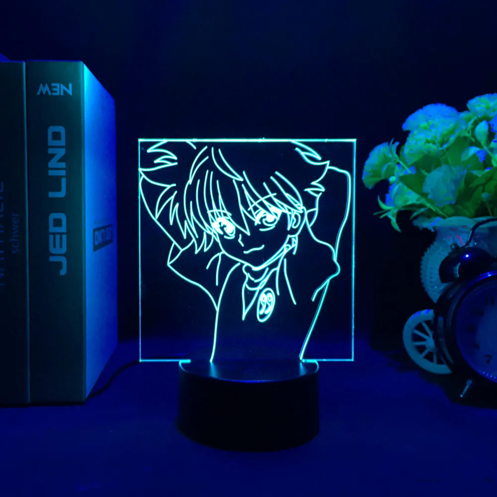 Anime Hunter X Hunter Led Night Light Killua Zoldyck Figure Nightlight Color Changing Usb Battery Table 3d Lamp Gift for Kids