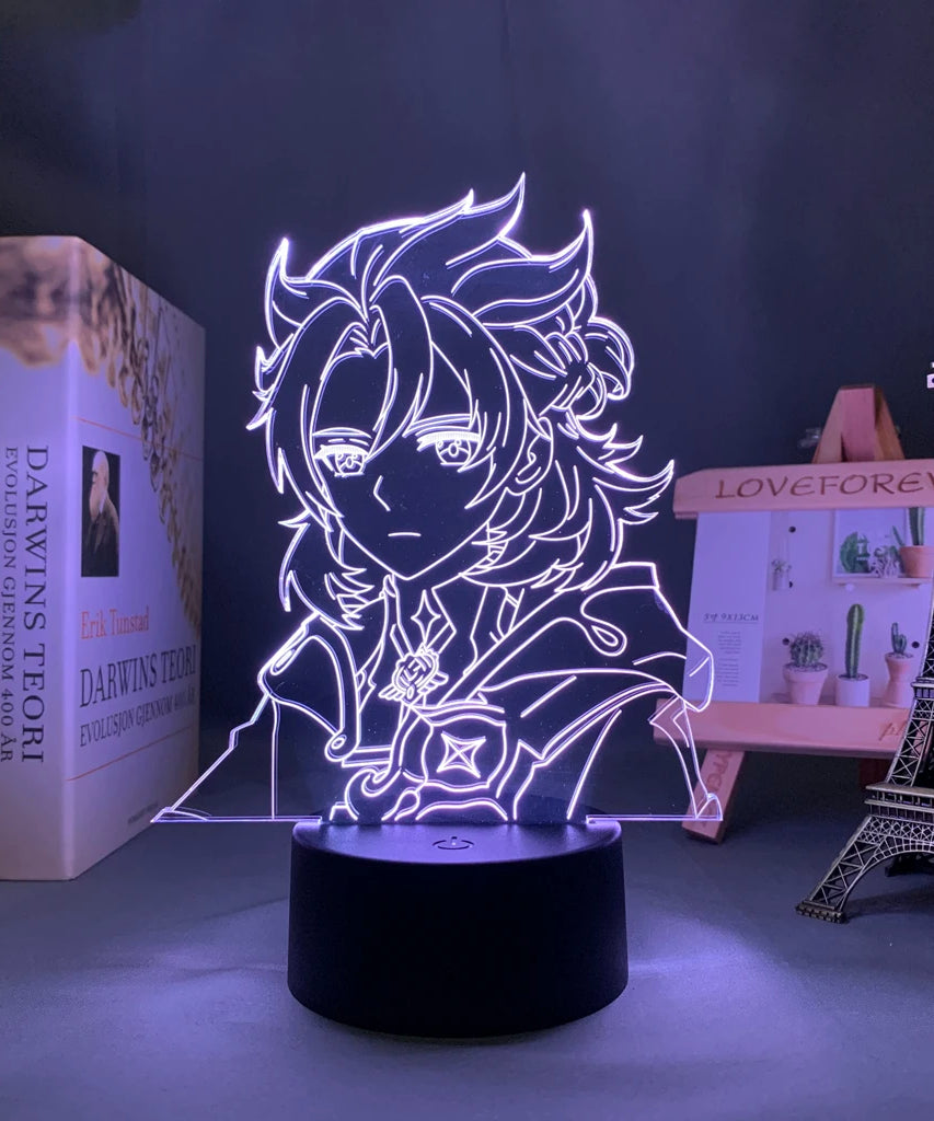 Newly Genshin Impact Night Light Yae Miko Game Figures Acrylic Stand Model 3D Table Lamp Kids Git Acrylic Bedside lamp