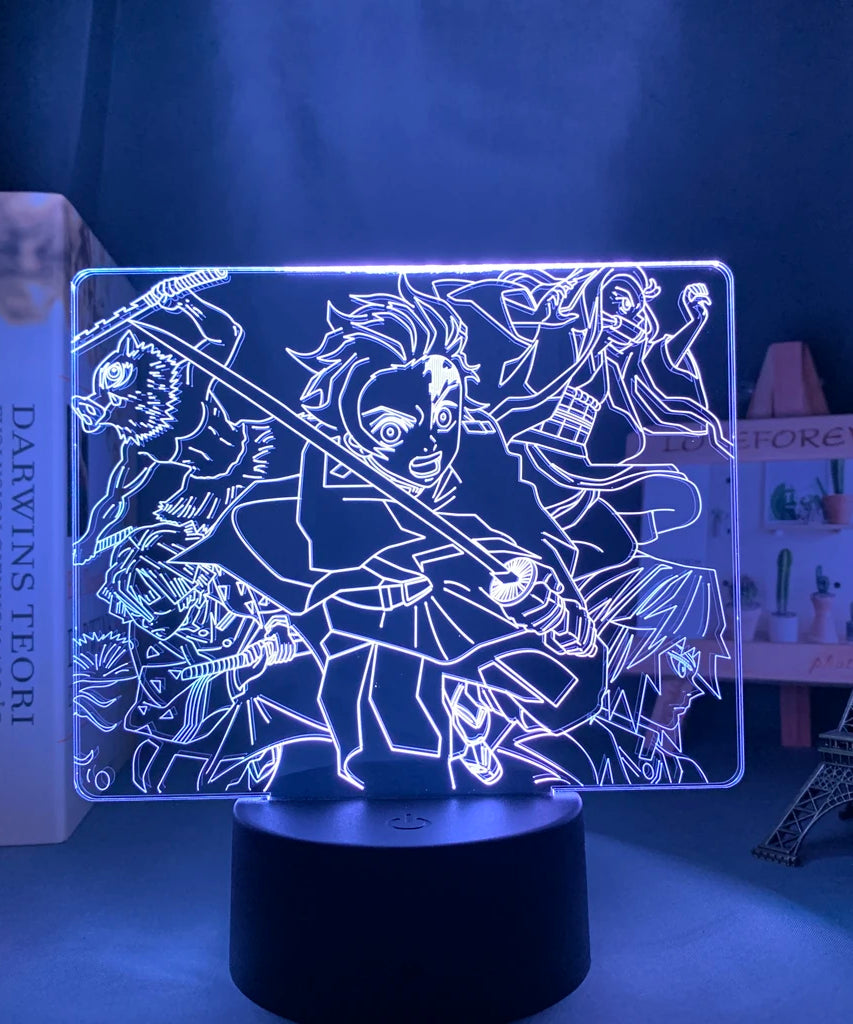 Manga 3d Light Kimetsu No Yaiba for Bedroom Decor Night Light Birthday Gift Table Lamp Anime Demon Slayer Mitsuri Kanroji Figure