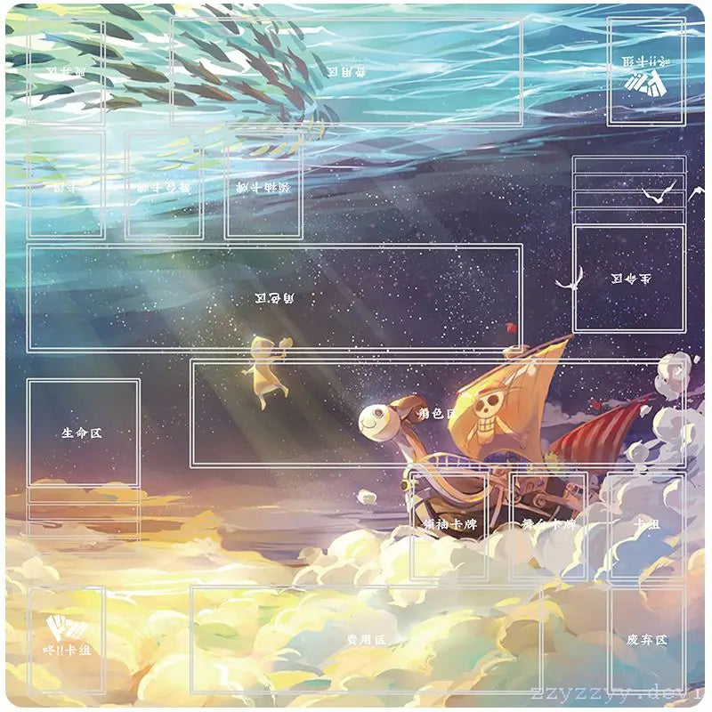 Anime Playmat DIY OPCG Two-player Card Pad New ONE PIECE Duel Plate Luffy Rubber Card Pad Battle Board Game Pad Festival Gift