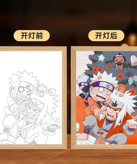 Naruto LED Night Light – Kakashi, Sasuke & Madara Anime Bedroom Lamp Gift