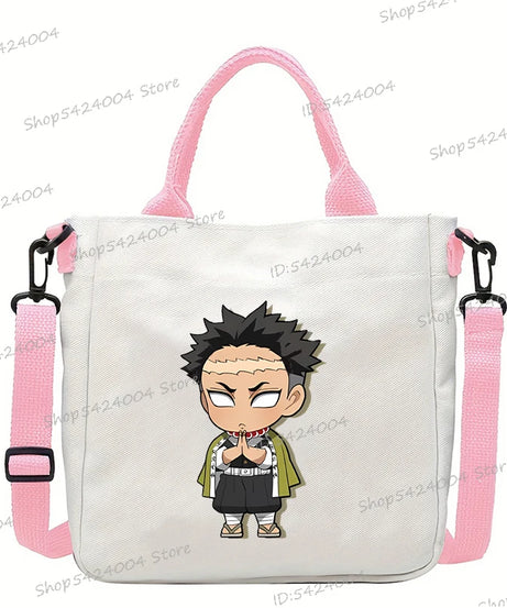 Demon Slayer Crossbody Bag – Rengoku & Tengen Graphic Print Shoulder Bag