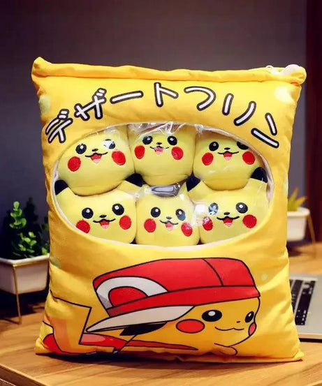 Pokémon Pikachu & Eevee Plush Pillow Cover – Cute Anime Cushion for Home & Office