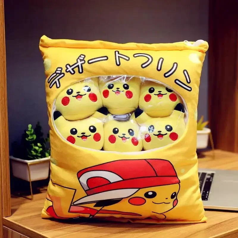 Pokémon Pikachu & Eevee Plush Pillow Cover – Cute Anime Cushion for Home & Office