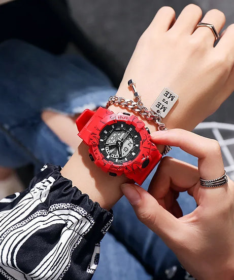 Naruto Kakashi Student Sport Watches Children's Watch Electronic WristWatch Waterproof Clock Digital Watch for Boys Girls Gift