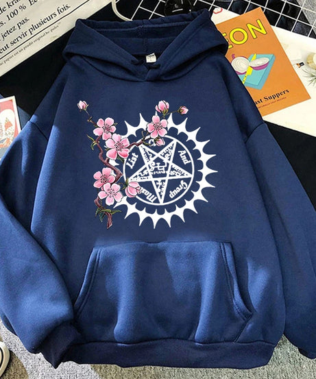 Funny Anime Black Butler Sakura Print Hoodie Fashion Women Men Casual Tops Pullover Hoodies Ladies Sweatshirt