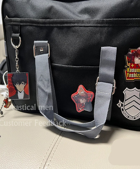 Person 5 P5 Syujin Gakuen High School Jk Bag Student Bookbag Anime Uniform Oxford Shoulder Bag Halloween Cosplay Messenger Bag