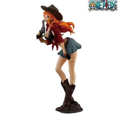 18Cm Anime One Piece Figure Pvc Cowboy Nami Action Figures Collectible Model Decorations Doll Toys Model Toy Collection