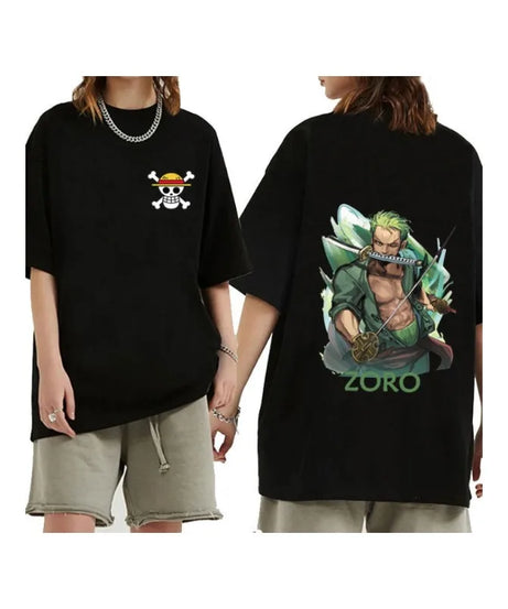 Anime ONE PIECE Sauron Printing Men's and Women's Loose Casual Short Sleeve One Piece Summer Couple T-Shirt Top Birthday